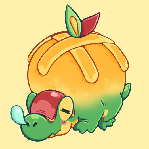 Image shows Pokemon Appletun sleeping